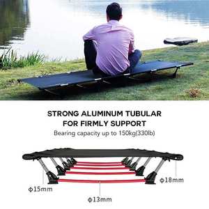 Cama Plegable Portátil para Acampar, Cama Individual Plegable para Dormir al Aire Libre, para Senderismo, Excursionismo, Picnic - Product Image 6