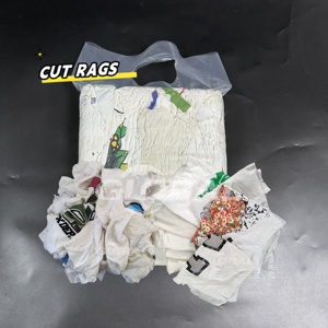 直接綿製の拭き取り布、吸水性のある白いプリント入り拭き布、優れた吸水力を持つ綿布 - Product Image 1