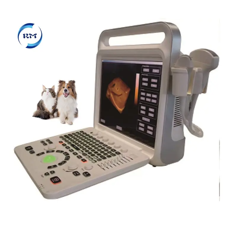 Escáner ultrasónico profesional de animales veterinarios portátil 3D 4D color doppler sistema digital veterinario máquina de ultrasonido