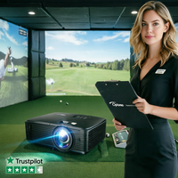 Projecteur 1080p Full HD UHD natif DLP 3LCD 3D Smart Android TV Home Cinéma Simulateur de golf Projection extérieure Écran HD