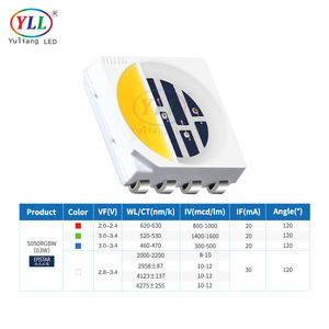 <span class=keywords><strong>Chip</strong></span> <span class=keywords><strong>LED</strong></span> SMD RGBW 5050 de Baja Potencia, <span class=keywords><strong>0.3W</strong></span>, Módulo <span class=keywords><strong>LED</strong></span> de Alto Brillo, Tira de <span class=keywords><strong>LED</strong></span>, Puntos de Píxel, Lámpara Lineal, Certificación RoHS, Regulable - Product Image 5