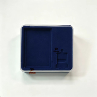 Boîte de rangement pour médailles et pièces commémoratives de grande capacité, couvercle en plastique transparent rectangulaire, plateau intérieur en peluche