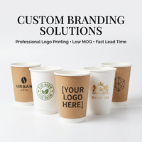Gobelet en papier à double paroi biodégradable Kingze, gobelet à café jetable imprimé sur mesure, gobelets en papier kraft isolés pour boissons chaudes