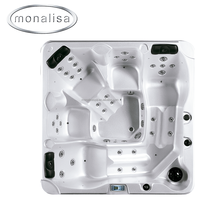 Promotion : Spa de plein air Monalisa pour cinq personnes avec hydromassage et massage par air, bain à remous, sauna extérieur et cabines EPS
