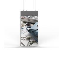 Affichage numérique LCD double face haute luminosité 700 nits pour vitrine intérieure, signalisation numérique pour centre commercial, publicité de détail