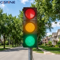 Feux de signalisation routière intégrés à LED Cishine 200 mm 300 mm 400 mm à écran complet pour piétons, rouge, vert, jaune, pour la ville