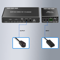 HDMI Splitter Extender 4K 1 in 2 OUT HDCP eard Scaler 4K sampai 1080p transmisi 50M dua cara IR POE RS232