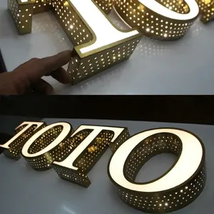 Cina fabbrica di segni illuminati lettere alfabeto LED testo personalizzato incandescente lettere del canale retroilluminato