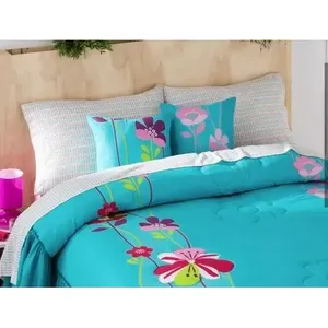 Set Copripiumino Brix con 2 Cuscini Doppi, Motivo Floreale, Materiale in Cotone, Misura Matrimoniale, Per Tutte le Stagioni, Biancheria da Letto - Product Image 3