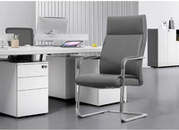 Cadre en métal chaise de bureau ergonomique salon exécutif en cuir invité visiteur réunion salle d'attente chaise de bureau sans roues