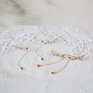 Dylam Dainty Stylish Women Fine Fashion Jewelry S925 Silver Rhodium Plated 5a Diamond Cubic Zirconia <b>Hook</b> Dangle Stud <b>Earrings</b> - Product Image 4