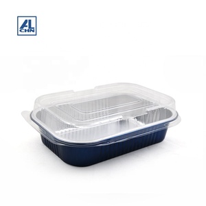 صينية طاولة من رقائق الألومنيوم قابلة لإعادة التدوير للبيع بالجملة عبوة بغلق PET PP صندوق وجبات الغداء الجاهزة - Product Image 4