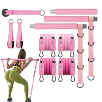 Barre de Pilates réglable pour hommes et femmes, équipement de fitness avec bâton en élastomère thermoplastique à 3 sections, squats, sculpture du corps