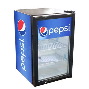 Mini-réfrigérateur de jeu LED 70L avec porte vitrée, alimentation électrique pour voiture, hôtel et utilisation extérieure, faible niveau sonore - Product Image 1