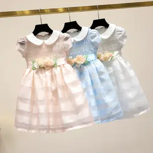 卸売綿2-8歳女の子ドレス新しいデザインファッションフロック赤ちゃん女の子子供フロックプリンセス花服