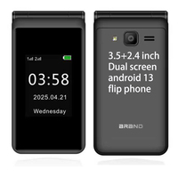 Mejor personalizado Android 13 Flip 4G Smartphone Nuevo desbloqueado EE. UU. Teclado Móvil con 64GB ROM LTE Celular Pantalla táctil Whatsapp Teléfonos