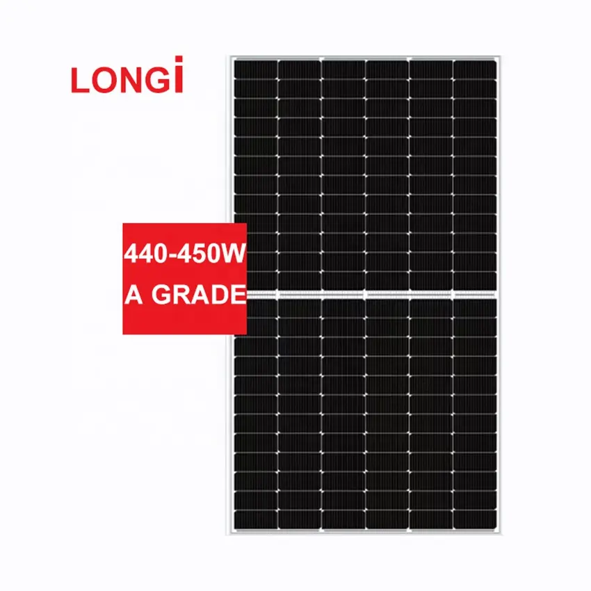 Longi painel solar Hi-Mo 6 LR5-54-HTH 440-450W melhor maneira de configurar painéis solares