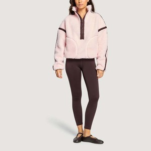 Nouveau Pull Décontracté Quotidien pour <span class=keywords><strong>Femme</strong></span> 2026, Col Montant Demi-Zip, Blocs de Couleurs, Polaire Sherpa, Poches, Manches Longues, Chaud - Product Image 2