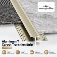 Profil de transition en aluminium pour tapis d'hôtel, bande de jonction en H, profil décoratif en métal pour bordure de tapis et parquet