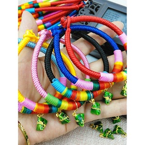 Colorful Thick Bracelet Dragon Pattern Hand-knitted DIY Jewelry for Adults and Children - Product Image 4
