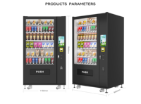 Distributeur automatique combiné pour chips, sodas, eau, en-cas, usage bureau, hôtel, école