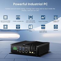 Mini PC industriel sans ventilateur, ordinateur de bureau, processeur Core, Win-11 Pro, DP/2* 4K 60Hz, 3x2.5G ports LAN, module 4G, WiFi6/BT5.2 en stock