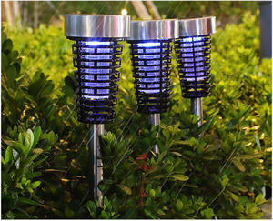 Control de luz solar para exteriores, lámpara de luz de acero inoxidable, resistente al agua, iluminación para atrapar mosquitos, lámpara repelente de mosquitos - Product Image 3