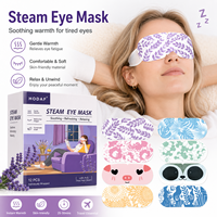 Masque oculaire chauffant à vapeur à marque privée, compresse chaude auto-chauffante 40 ° Température constante pour la relaxation des yeux, le sommeil en voyage