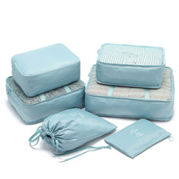 Juego de 7 Cubos de Embalaje para Viaje, Bolsas Organizadoras de Equipaje Impermeables, Bolsas de Almacenamiento para Ropa, Zapatos, Ropa Interior y Accesorios de Viaje