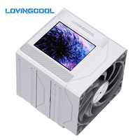 Ventilateur de refroidissement pour PC LOVINGCOOL avec écran surdimensionné, radiateur CPU à air, design à rail coulissant pour boîtier DDR45, ventilateur d'ordinateur 120x28mm