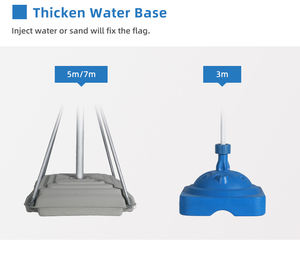 Publicité extérieure de haute qualité en plastique base polyester nobori drapeau mât drapeau Nobori drapeau support - Product Image 5