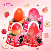 Es Krim Batang PoPI CAT Rasa Campuran Buah dengan Jeruk, Leci, Persik, dan Stroberi, Krim Segar Menyegarkan, Camilan Beku untuk Musim Panas
