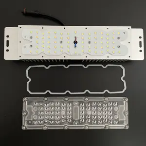 50W 64 Led Lens ve Smd 3030 Pcb 12V 24V 48V Dc sokak lambası Led modülü