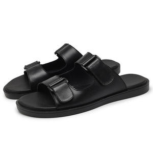 2026 New best-selling New Stylish Men's Genuine Leather Light Weight Anti-Slip Summer Outdoor Business <b>Slippers</b> - Product Image 2