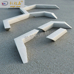 Nuevo Asiento de Hormigón Expuesto Magic Stone Grc, 3 cm de Grosor, Silla Minimalista para Exteriores, Tamaño Personalizado - Product Image 1