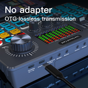Carte son professionnelle Watford, interface de mixage audio pour téléphone et PC, pour diffusion en direct et enregistrement - Product Image 4