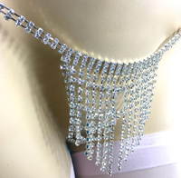 Chaîne de corps sexy en strass avec longue pampille en cristal de haute qualité pour l'Europe et l'Amérique