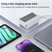 Batterie externe 10000 mAh PD 20W à charge rapide avec câble USB-C intégré, chargeur portable de voyage sécurisé pour iPhone 17