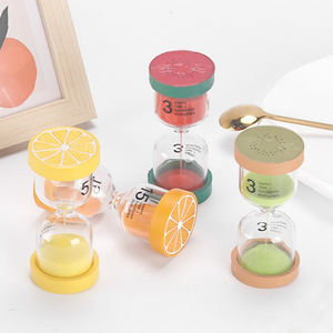 घरेलू रसोई की सजावट डेस्कटॉप बच्चों रंगीन फल रेत घंटा रेत घड़ी 3/5/15/30 मिनट सैंडग्लास रेत टाइमर - Product Image 3