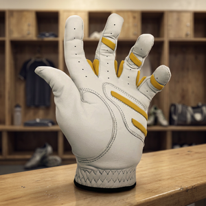 Women's Golf <b>Gloves</b> Pair Left/Right Hands Genuine Leather Breathable Mesh <b>Moisture</b> Wicking Non Slip Grip Hook Loop Sports <b>Gloves</b> - Product Image 4