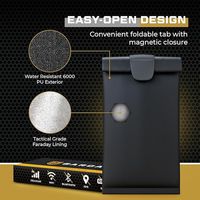 Pochette de protection magnétique anti-ondes Faraday pour téléphones et télécommandes, support GPS de haute qualité