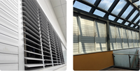 Volets extérieurs horizontaux intelligents à commande électrique, en alliage d'aluminium, style aile de fusée, pour fenêtre, avec télécommande solaire
