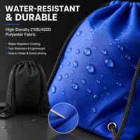 Sac à dos à cordon de serrage promotionnel OEM, en tissu polyester 190/210 avec logo personnalisé pour le sport, la gym et les cadeaux fitness