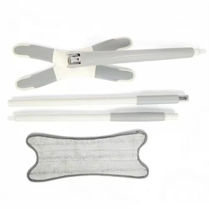 Serpillère plate X en plastique à tête rectangulaire, à essorage mains libres, pour nettoyage des sols, avec manche en acier, prix usine - Product Image 4