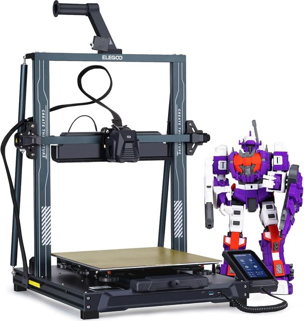 ELEGOO Neptune 4 Plus 3D Printer 500mm/s High Speed FDM Printer with High-temp Nozzle, Auto Leveling and Direct Drive Extruder