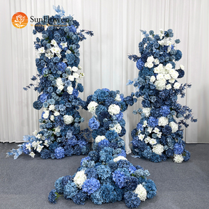 Azure Exquisita fila <span class=keywords><strong>de</strong></span> arco <span class=keywords><strong>de</strong></span> flores artificiales Hortensia rosa <span class=keywords><strong>de</strong></span> alta calidad para Decoración <span class=keywords><strong>de</strong></span> cumpleaños Guía <span class=keywords><strong>de</strong></span> camino <span class=keywords><strong>de</strong></span> boda animadora - Product Image 1