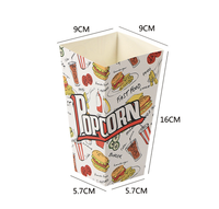 Boîtes à Popcorn en Carton Blanc Jetables Pas Chères en Gros – Emballage Personnalisé Imprimé de Taille sur Mesure pour Popcorn