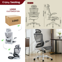 Chaise de bureau ergonomique en maille de haute qualité, best-seller, confortable, avec support lombaire, appui-tête réglable, design moderne