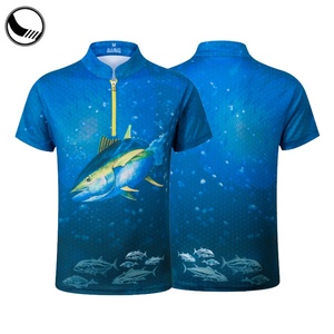 BETHERIVAL Sublimated Breathable 100% Polyester Plus Size Quick Dry Cheap Wholesale Fishing Jersey - Product Image 4