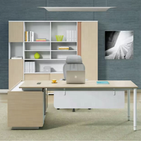 Nuova Scrivania Direzionale per Ufficio dal Design Moderno, Scrivania Resistente per Manager con Prese di Corrente Integrate per Uffici Aziendali